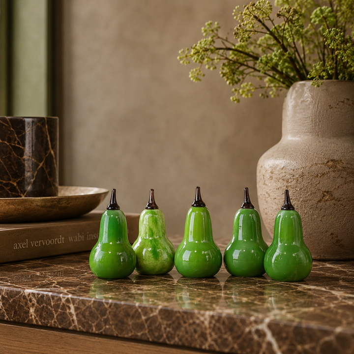 Groene glazen peer door Artlasi Finland (2)