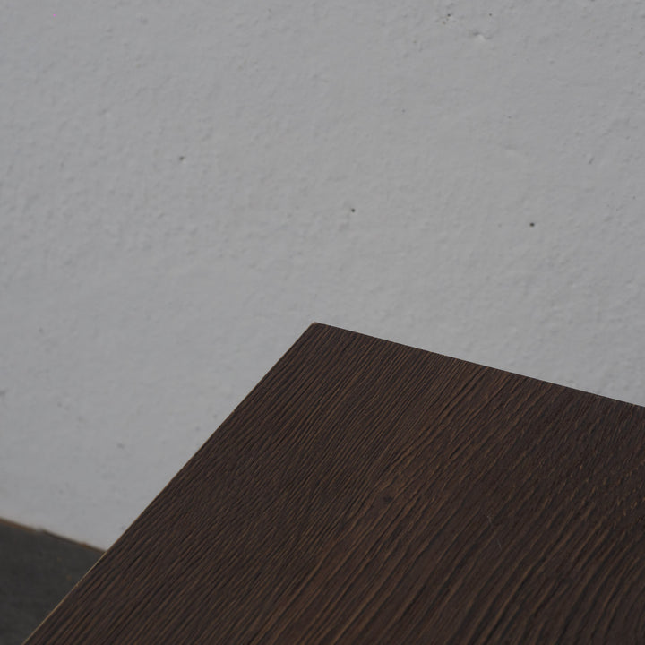 Small wooden base in brown laminate