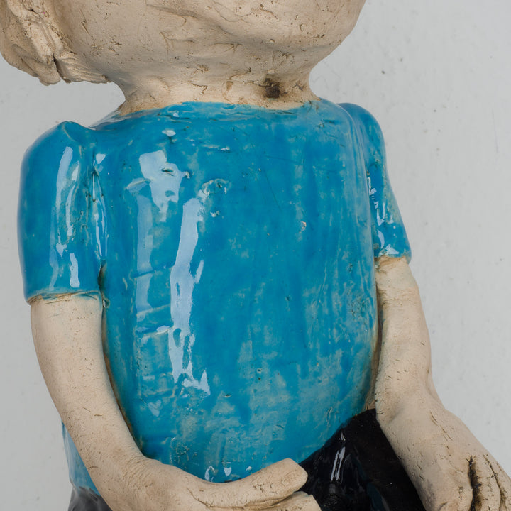 Playful image of a football player in clay