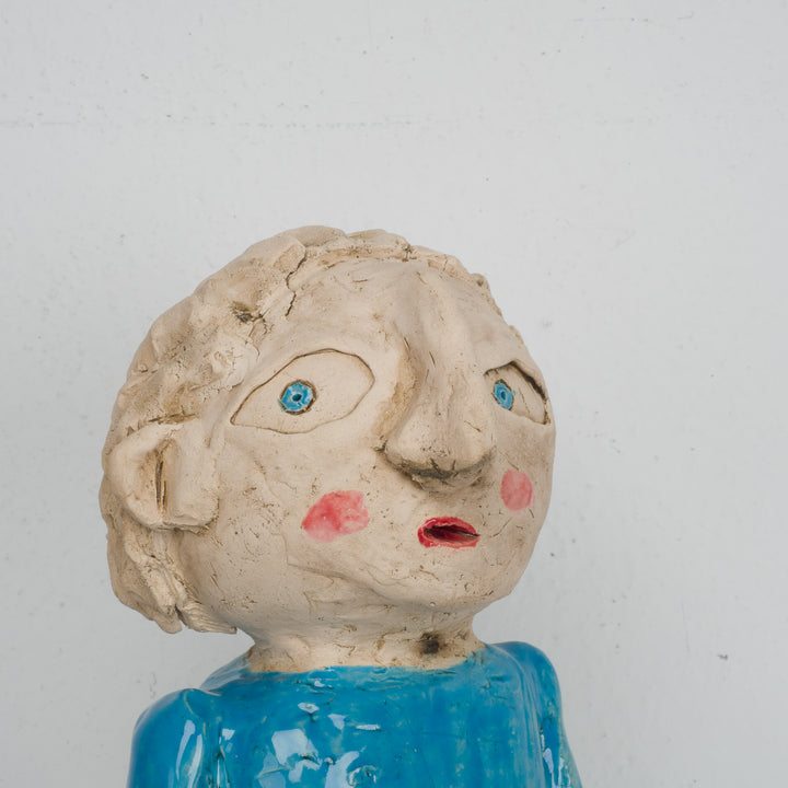 Playful image of a football player in clay