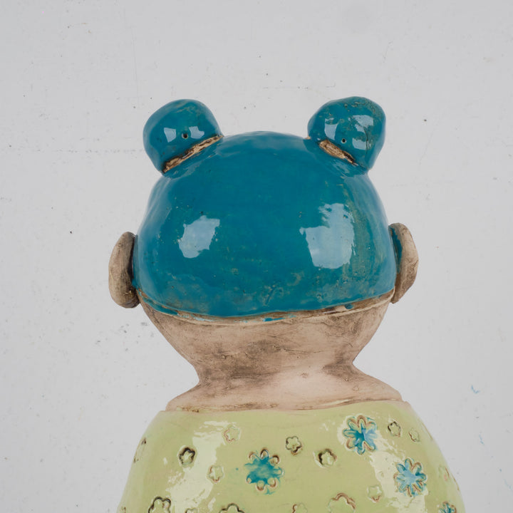 Colorful handmade ceramic statue – The Traveler