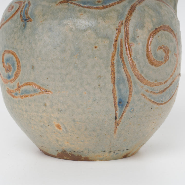 Decorated Stoneware Jug – Bouffioulx Ceramics by E. Aubry