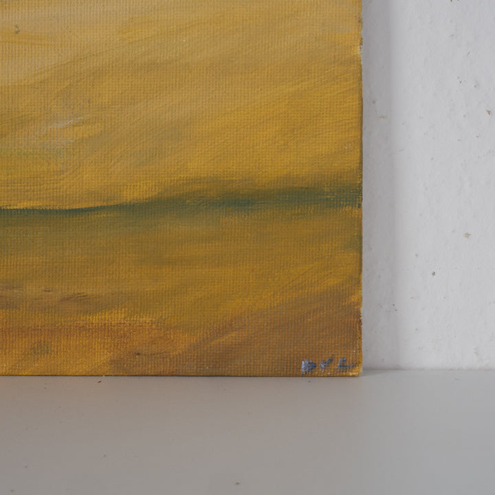 Beautiful painting of a lonely tree in a dune landscape
