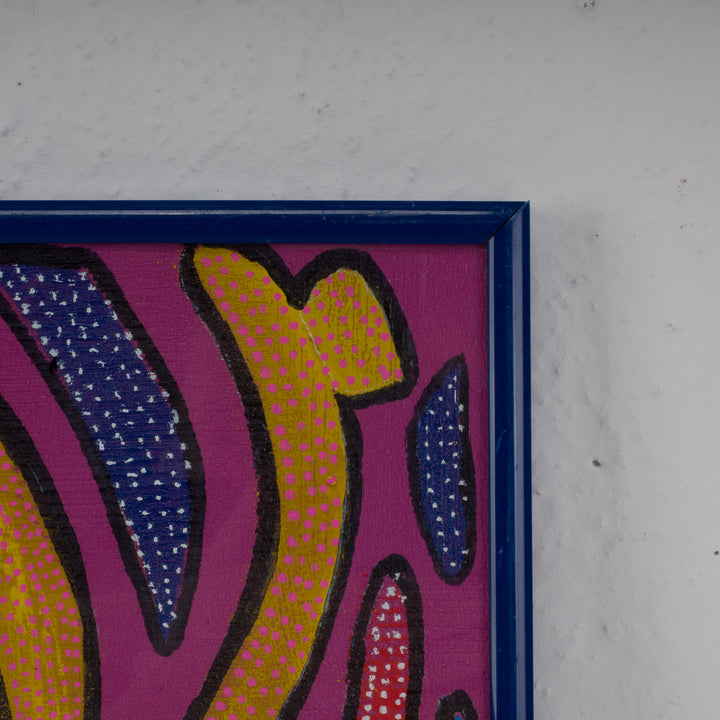 Modern colorful painting with organic shapes