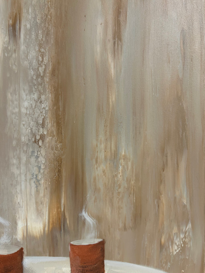 Schilderij "Stilte tussen twee momenten - La Résonance" – 80 x 60 x 4 cm