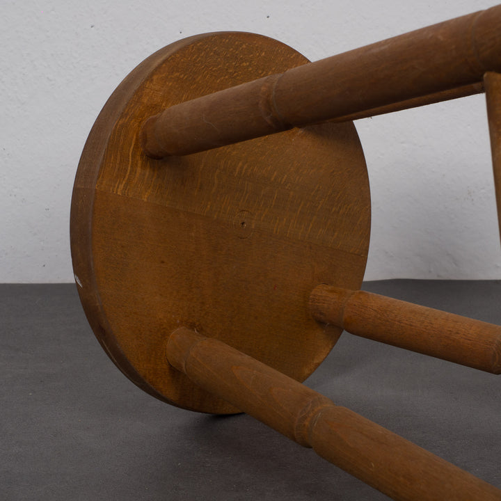 Oak wooden stool