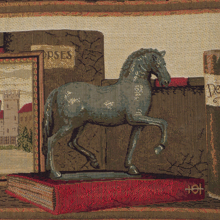 Elegant Tapestry – Library &amp; Horse Racing (195 x 140 cm)