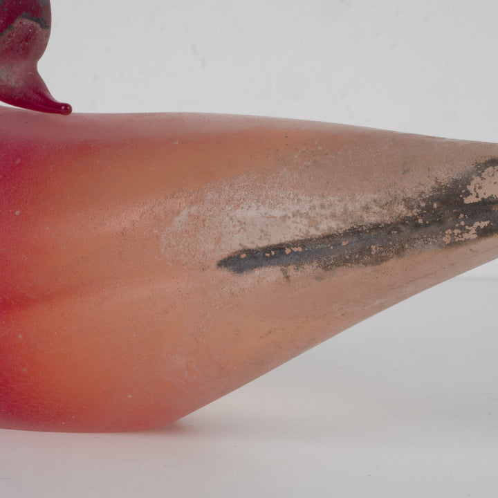 Murano vogel in bordeaux glas – Cenedese Murano