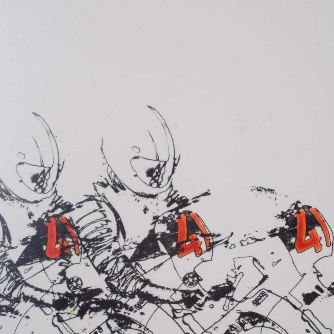 80s drawing of motocrosser by Gyda – on dibond – 37.5x42.5x3 cm