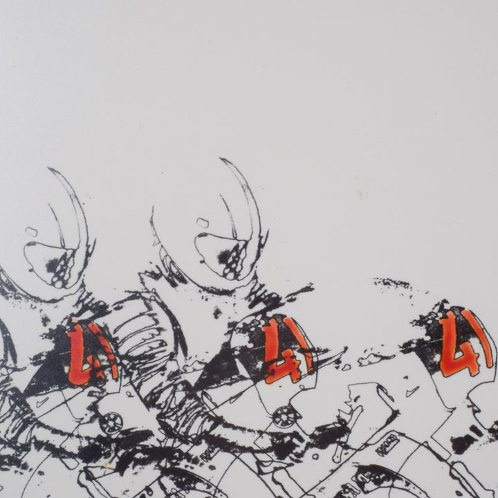 80s drawing of motocrosser by Gyda – on dibond – 37.5x42.5x3 cm