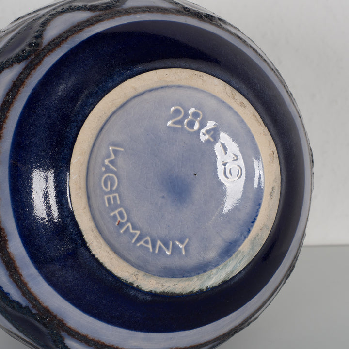 West-Germany Scheurich Vintage vaas in blauwtinten