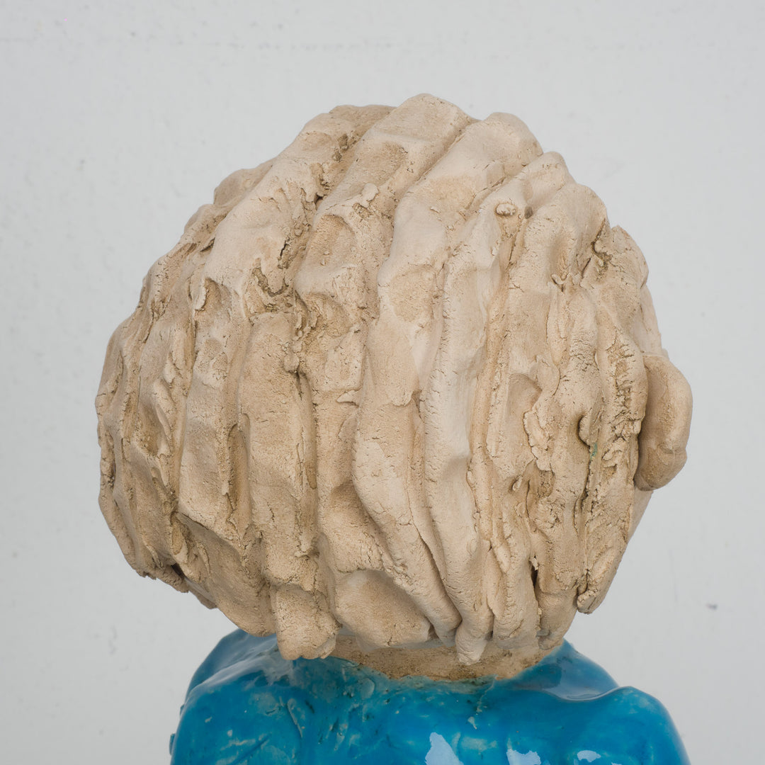 Playful image of a football player in clay
