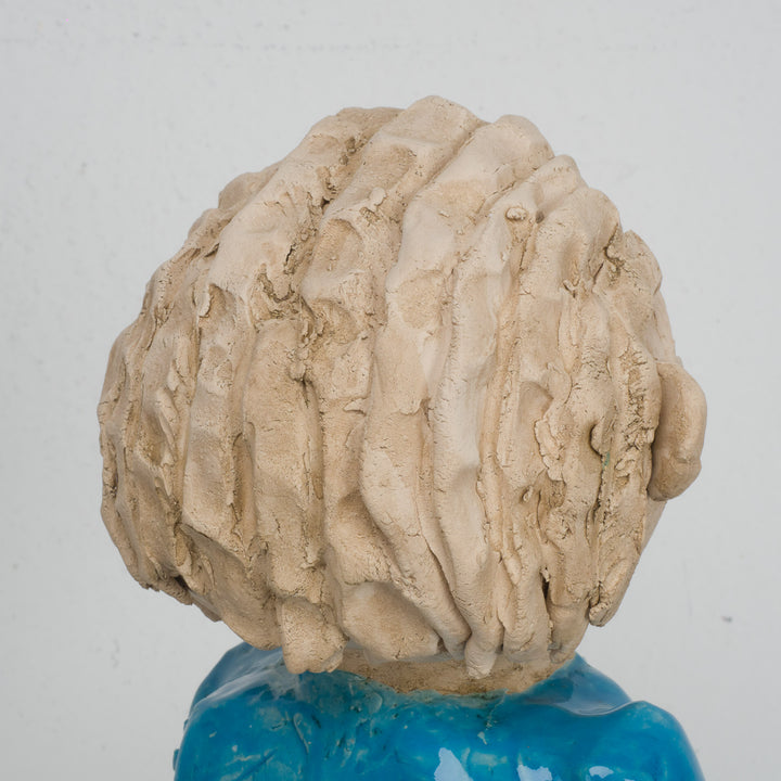 Playful image of a football player in clay