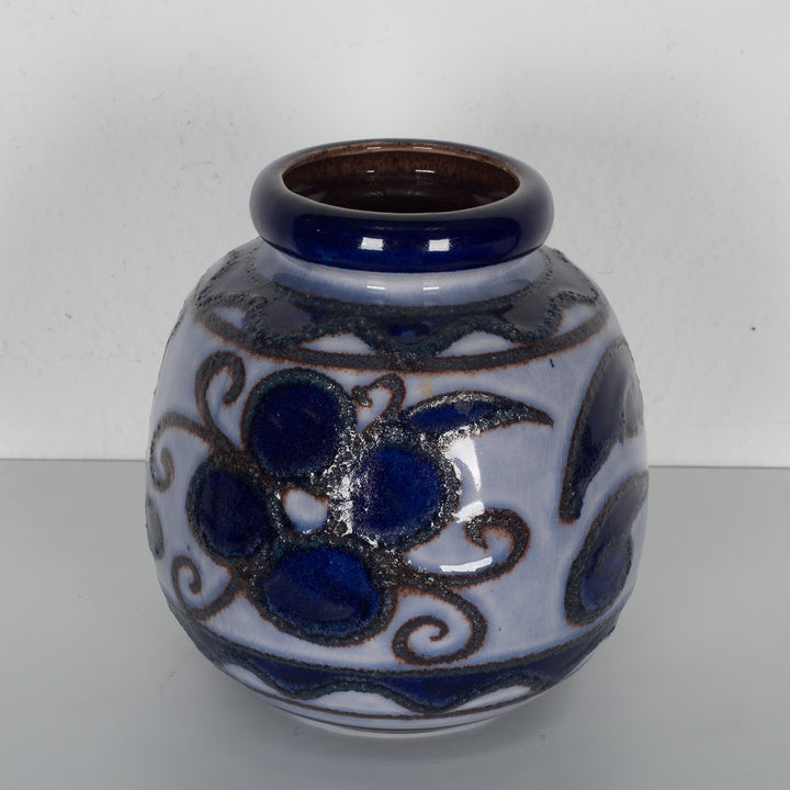 West-Germany Scheurich Vintage vaas in blauwtinten