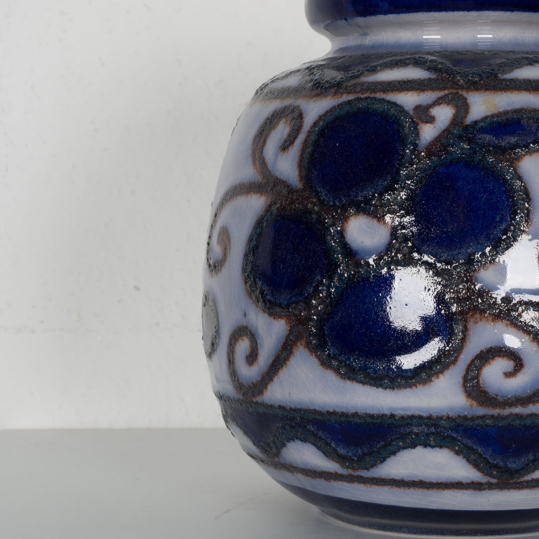 West-Germany Scheurich Vintage vaas in blauwtinten