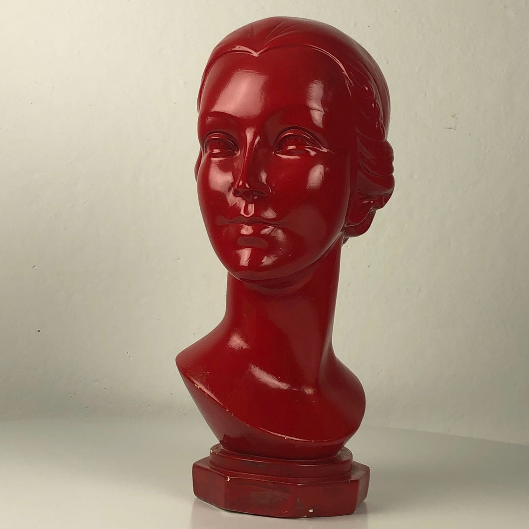 Head of a young woman in art deco style