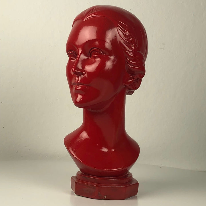 Head of a young woman in art deco style