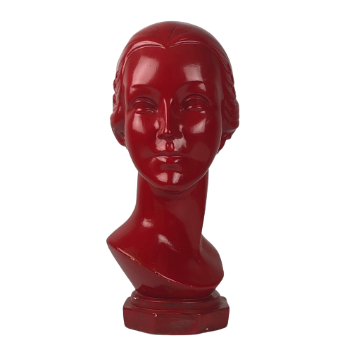 Head of a young woman in art deco style