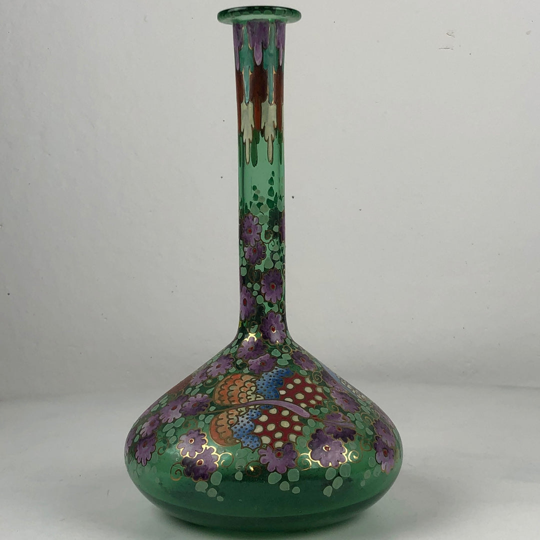 After an Art Nouveau example - glass Spanish vase