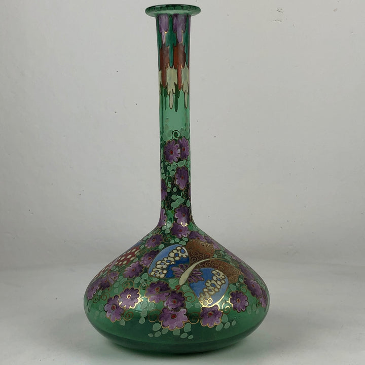 After an Art Nouveau example - glass Spanish vase