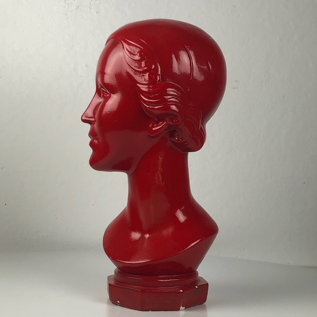 Head of a young woman in art deco style