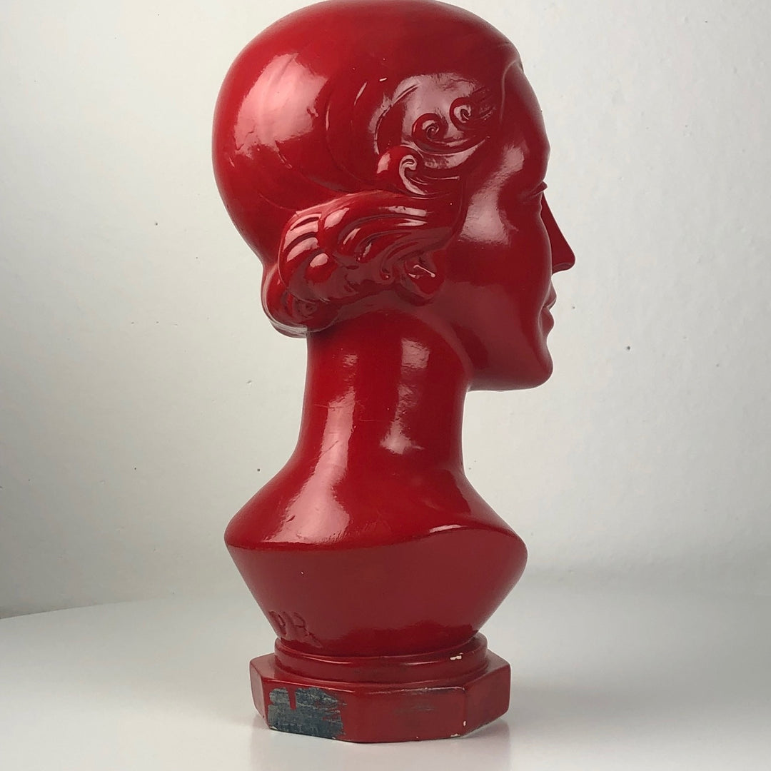 Head of a young woman in art deco style