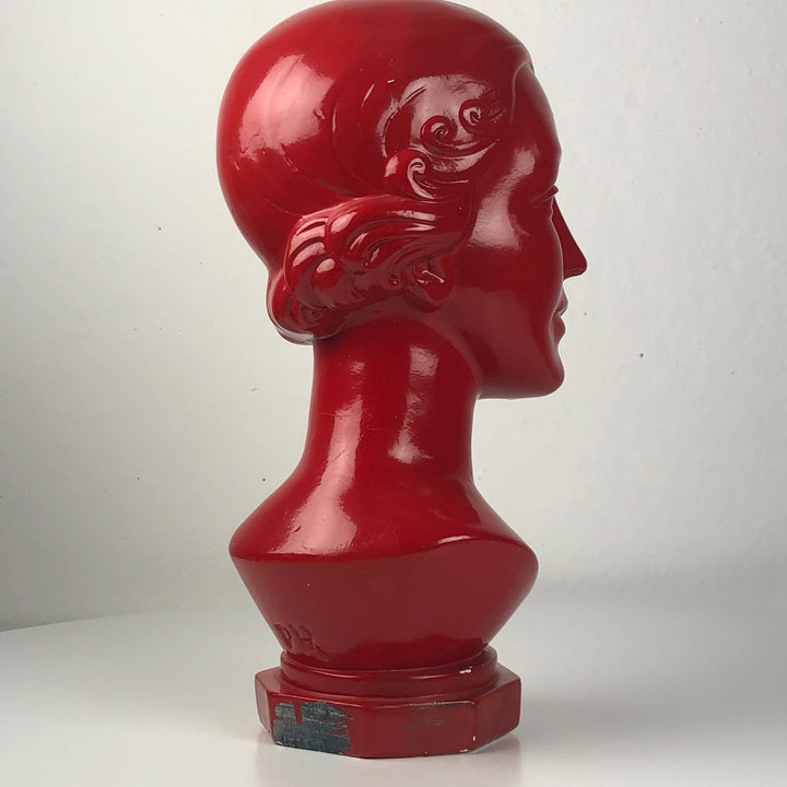 Head of a young woman in art deco style