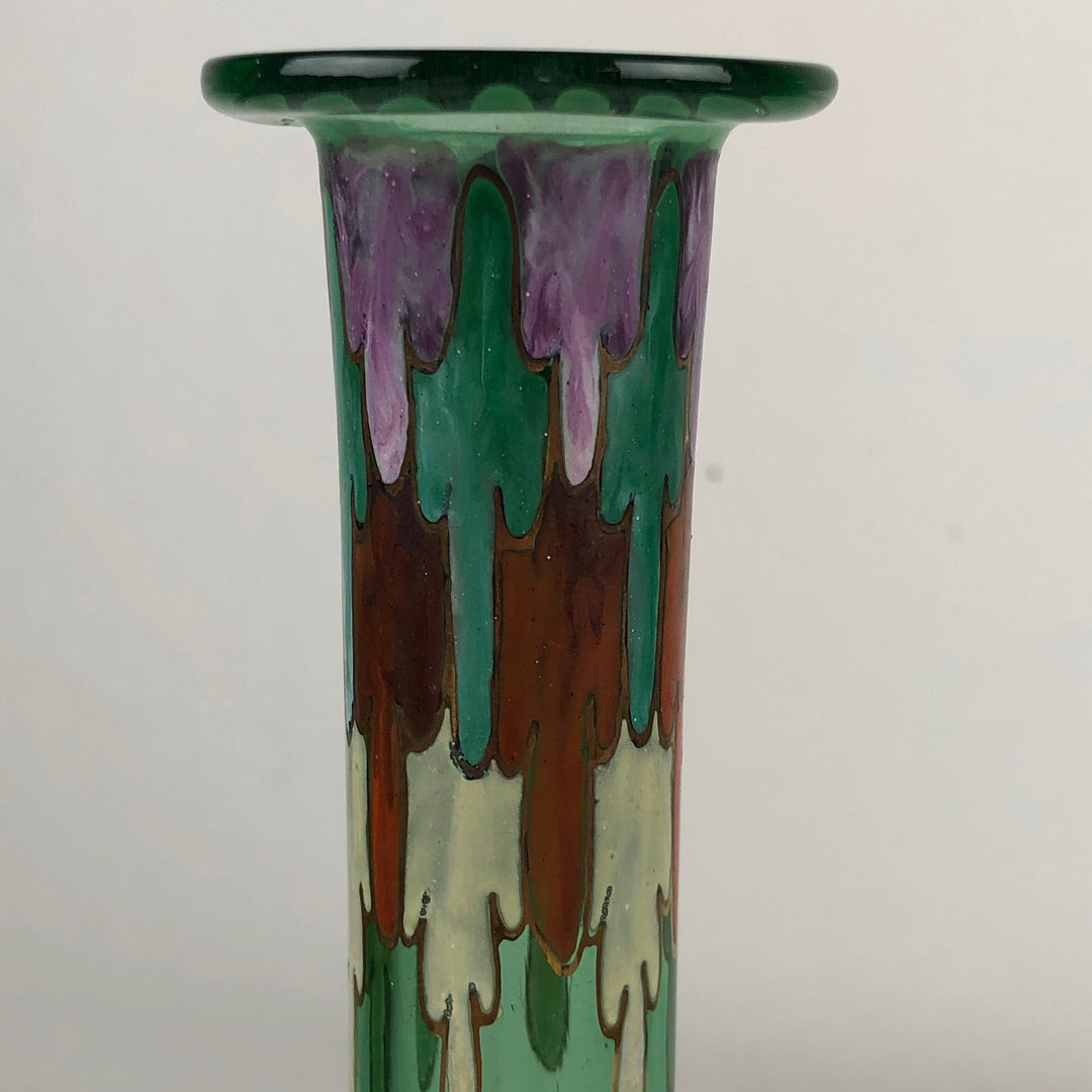 After an Art Nouveau example - glass Spanish vase