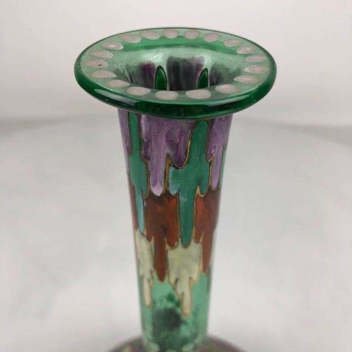 After an Art Nouveau example - glass Spanish vase