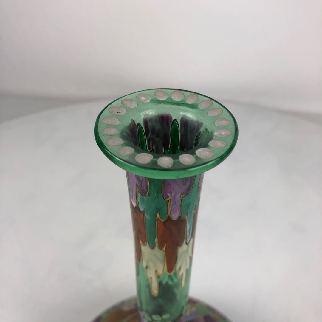 After an Art Nouveau example - glass Spanish vase