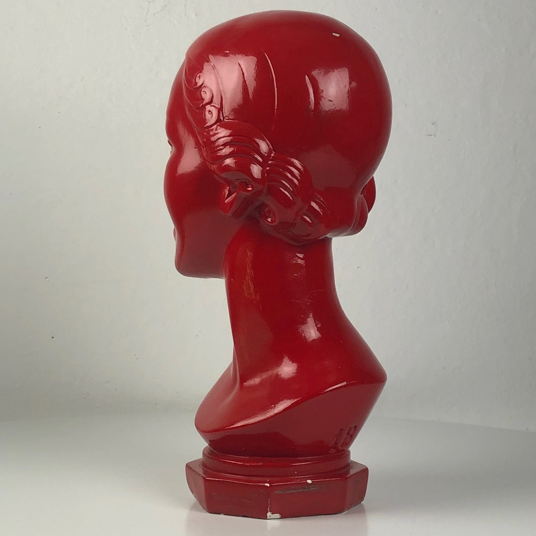 Head of a young woman in art deco style