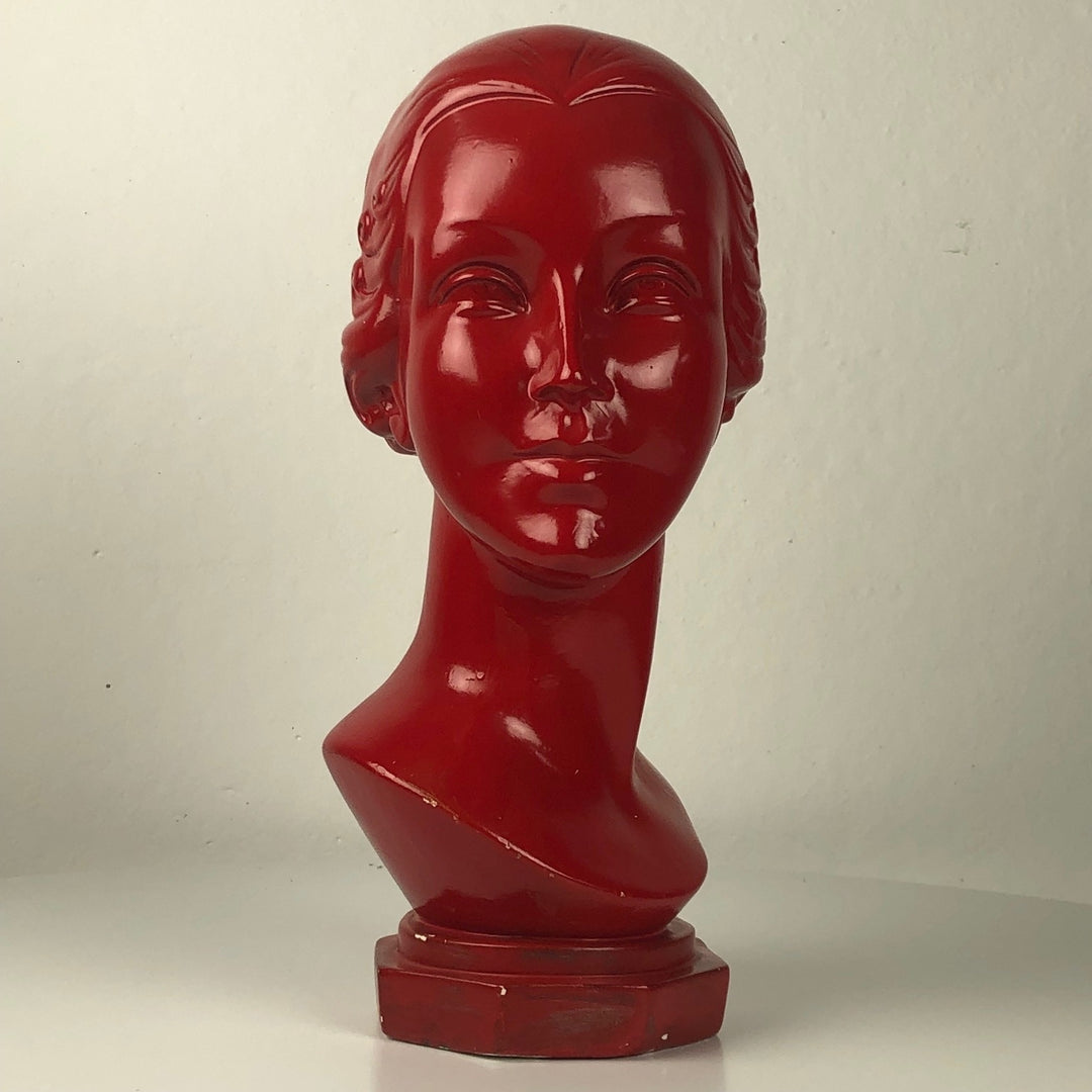 Head of a young woman in art deco style