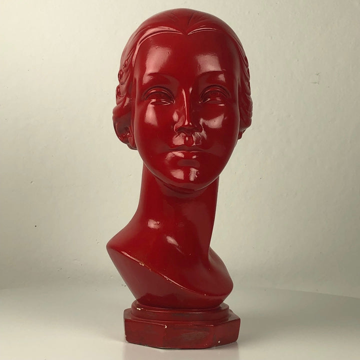 Head of a young woman in art deco style