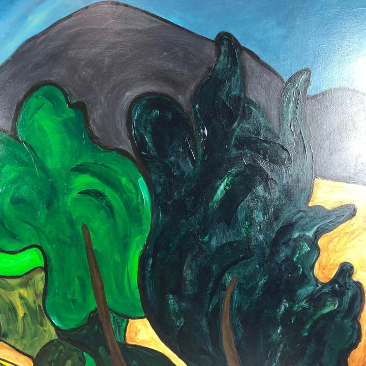 Kleurrijk schilderij landschap Corrèze Frankrijk - De Tuin Der Kunsten