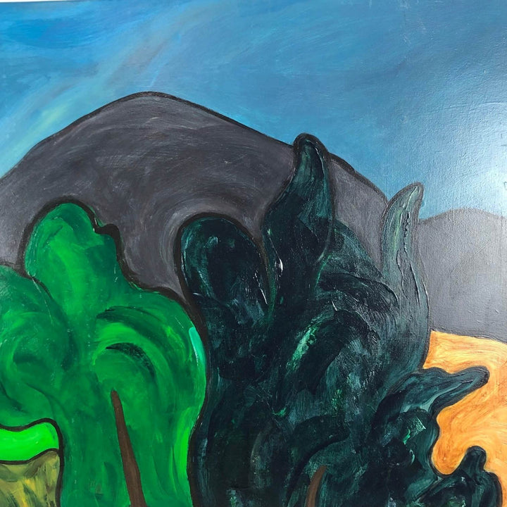Kleurrijk schilderij landschap Corrèze Frankrijk - De Tuin Der Kunsten