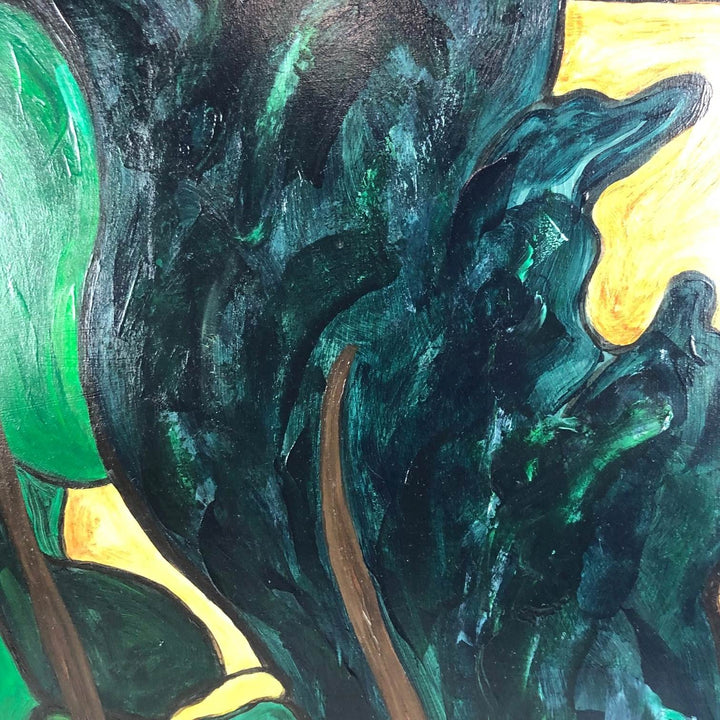 Kleurrijk schilderij landschap Corrèze Frankrijk - De Tuin Der Kunsten
