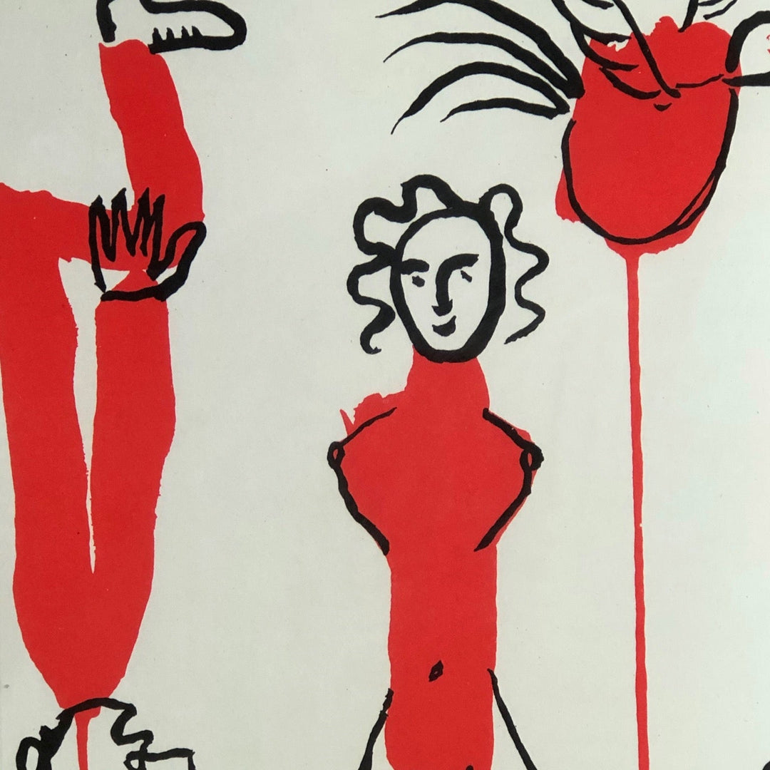 Lithografie 'Crimineel in het midden' door Alexander Calder - De Tuin Der Kunsten