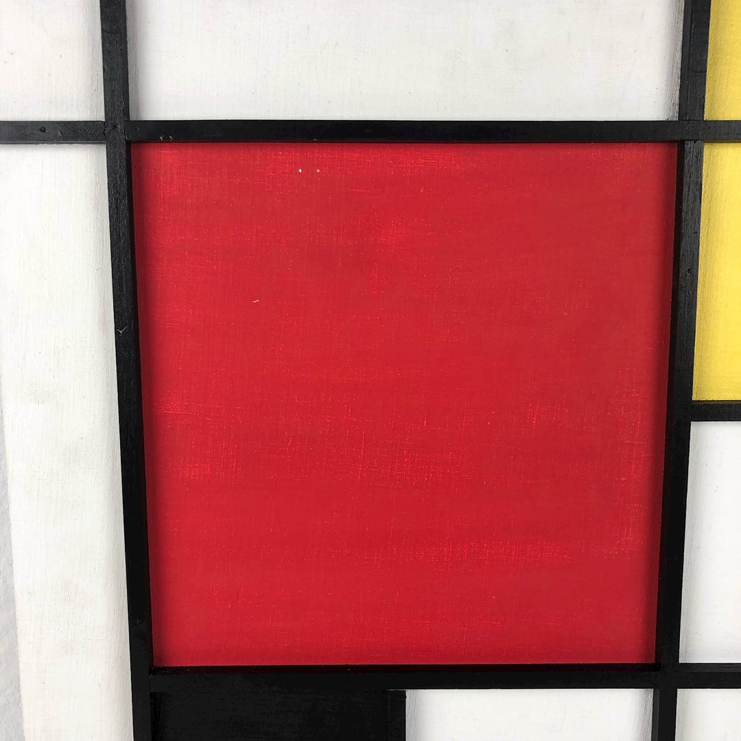 Mixed media schilderij naar Piet Mondriaan - De Tuin Der Kunsten