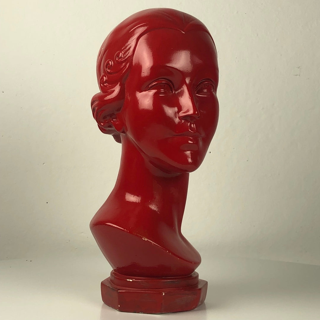 Head of a young woman in art deco style