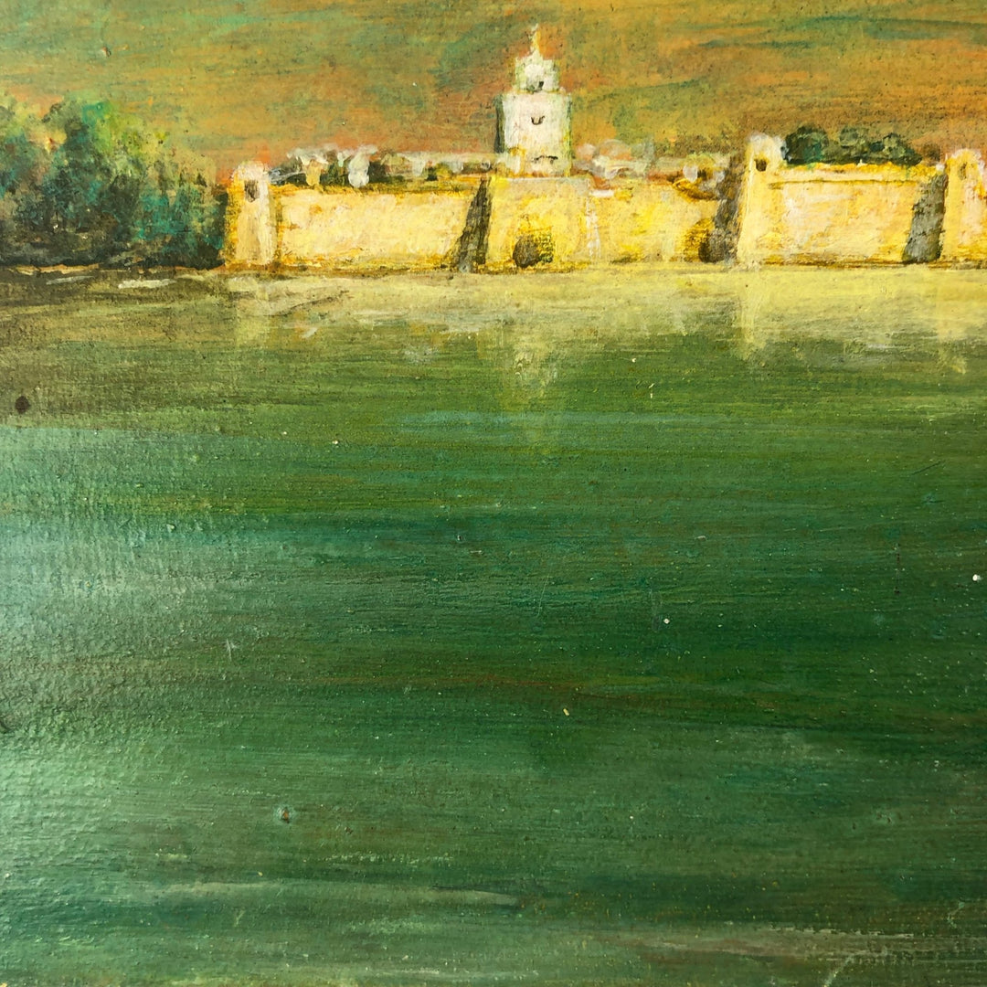 Schilderij van een Oriëntaalse stad bij valavond door Georges Berthelot - De Tuin Der Kunsten