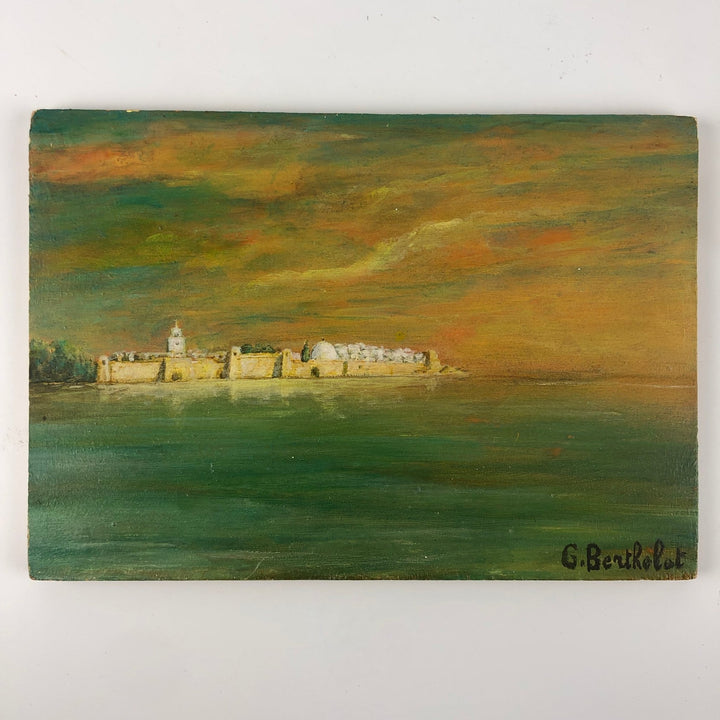Schilderij van een Oriëntaalse stad bij valavond door Georges Berthelot - De Tuin Der Kunsten