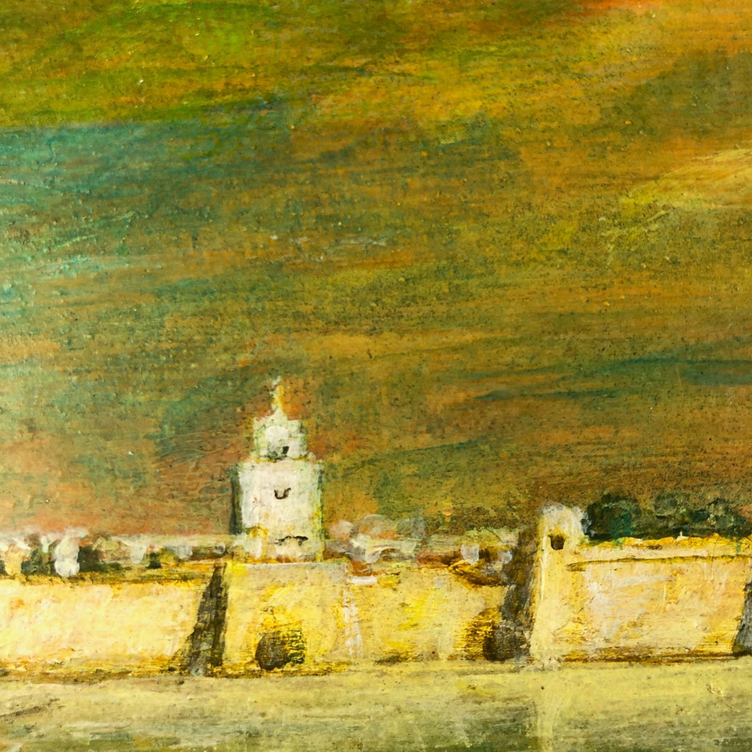 Schilderij van een Oriëntaalse stad bij valavond door Georges Berthelot - De Tuin Der Kunsten