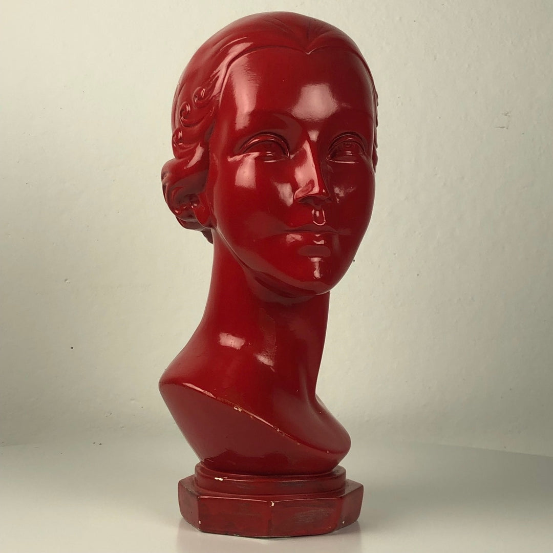 Head of a young woman in art deco style