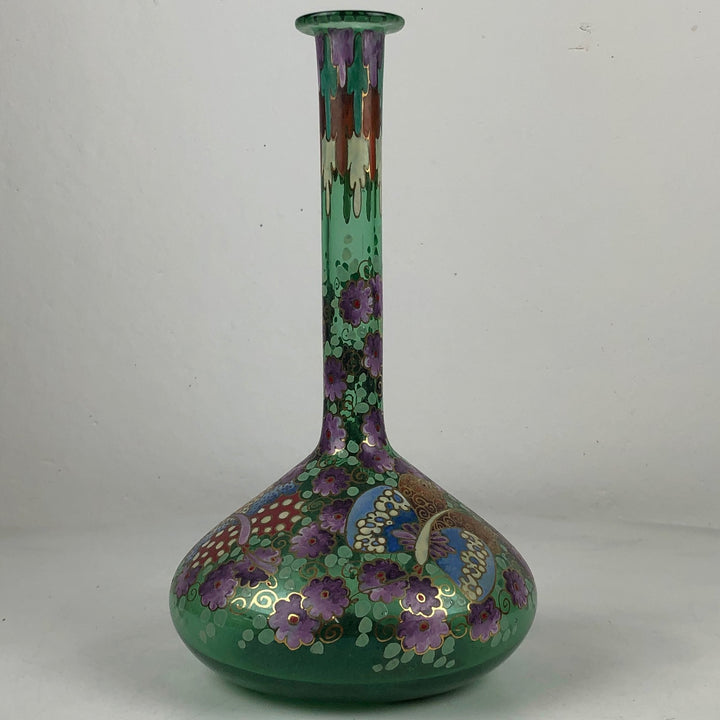 After an Art Nouveau example - glass Spanish vase