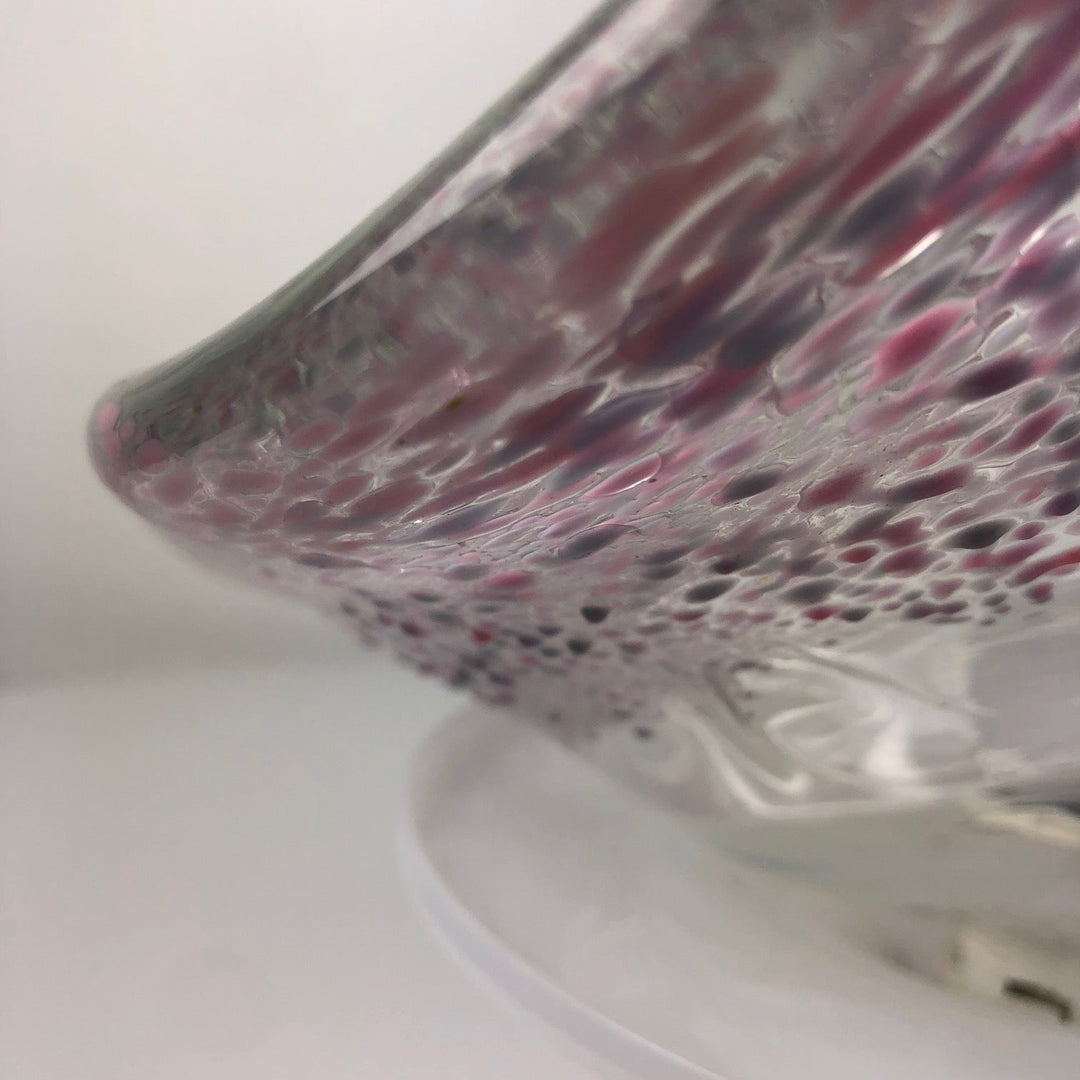 Vintage glazen sfeerlamp in de vorm van een schelp - De Tuin Der Kunsten
