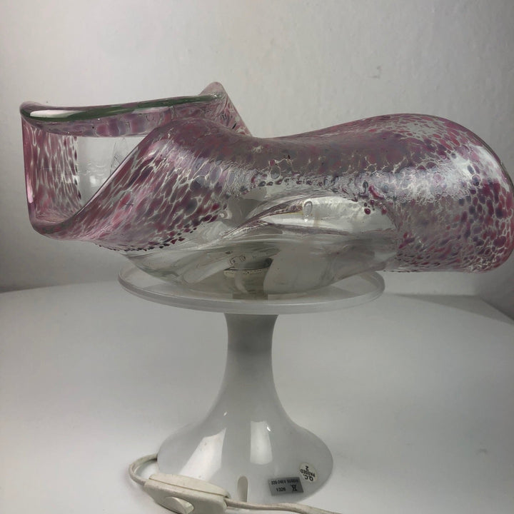 Vintage glazen sfeerlamp in de vorm van een schelp - De Tuin Der Kunsten