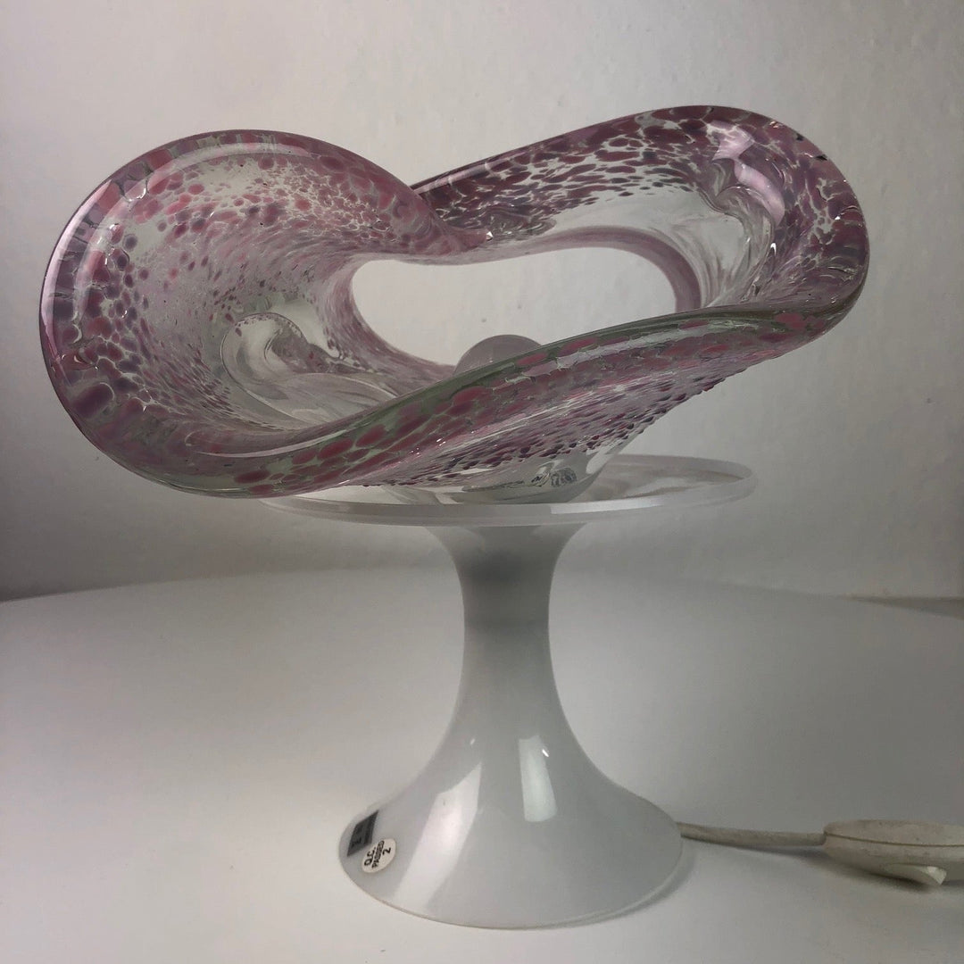 Vintage glazen sfeerlamp in de vorm van een schelp - De Tuin Der Kunsten