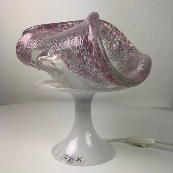 Vintage glazen sfeerlamp in de vorm van een schelp - De Tuin Der Kunsten