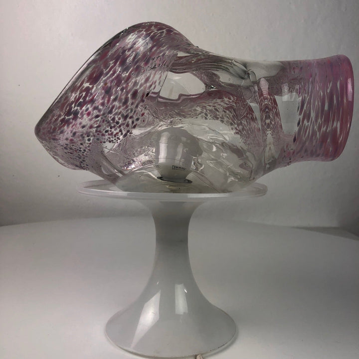 Vintage glazen sfeerlamp in de vorm van een schelp - De Tuin Der Kunsten