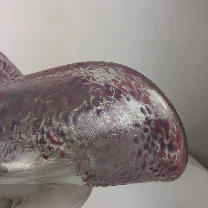 Vintage glazen sfeerlamp in de vorm van een schelp - De Tuin Der Kunsten